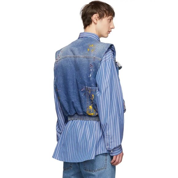OFF-WHITE Vintage Paint Vest in Blue - Picture 3 of 5